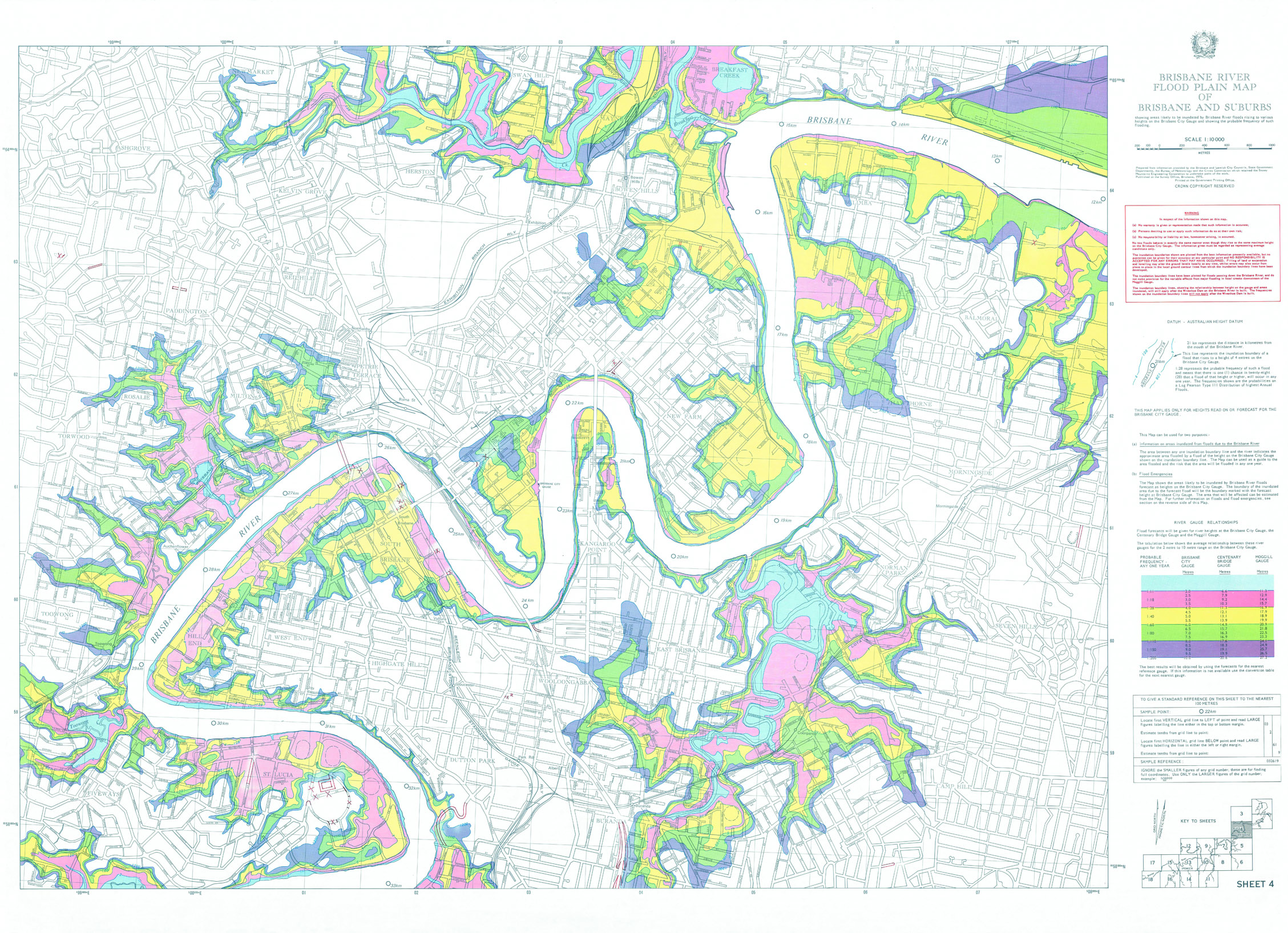 Historical Flood Map Series Queensland 10000 Inundation Series 1974 Brisbane Ipswich Open Data Portal Queensland Government