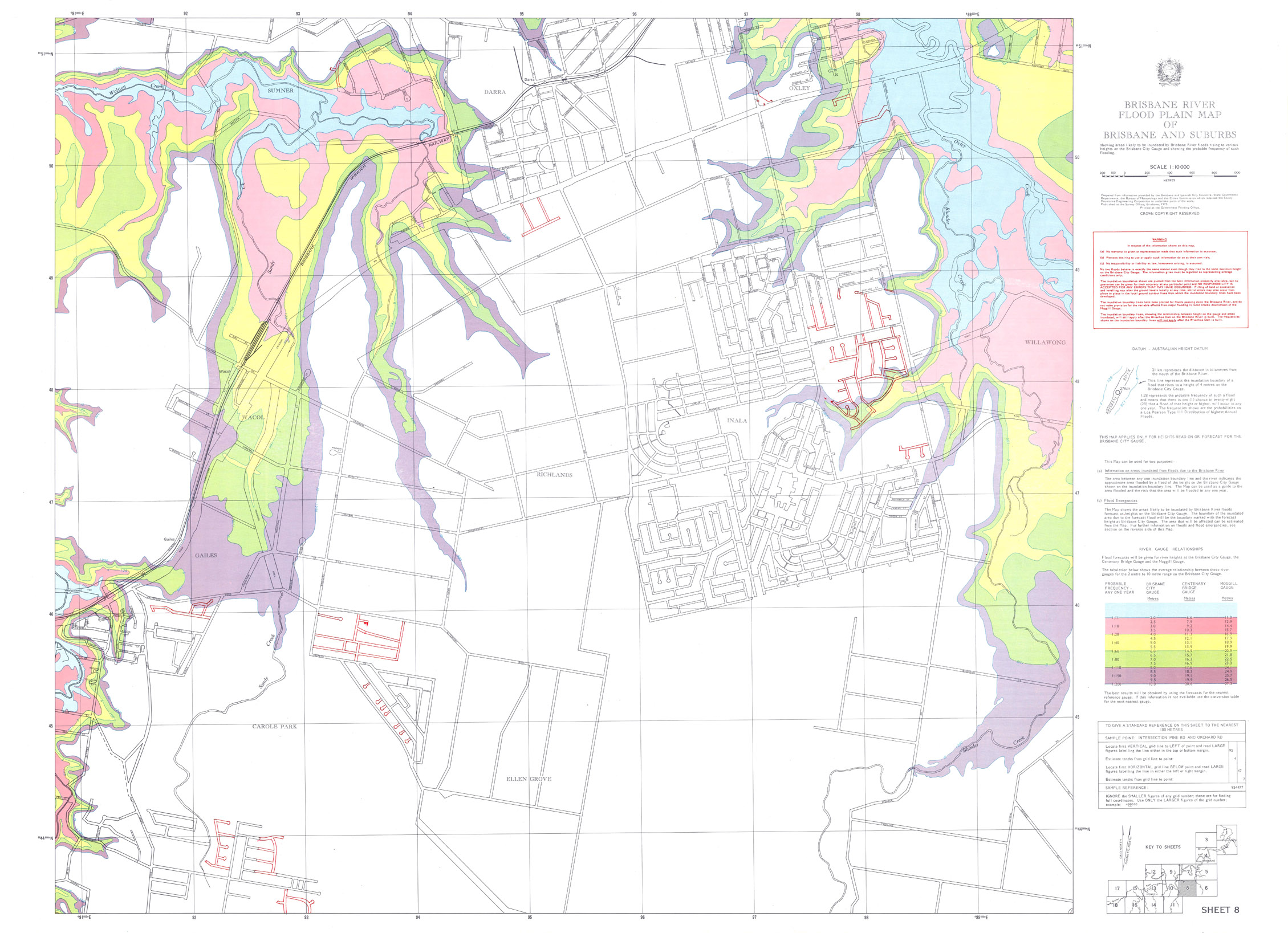 Historical Flood Map Series Queensland 10000 Inundation Series 1974 Brisbane Ipswich Open Data Portal Queensland Government